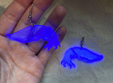 Load image into Gallery viewer, Earrings - Cuttlefish - Blacklight Reactive Acrylic Variables