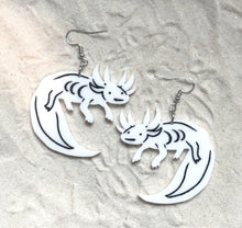 Load image into Gallery viewer, Earrings - Axolotl - Economy Acrylics with Black Paint