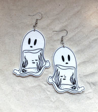 Load image into Gallery viewer, Earrings - Haunted Host - Economy Acrylic Variables with Black Paint