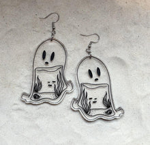 Load image into Gallery viewer, Earrings - Haunted Host - Economy Acrylic Variables with Black Paint