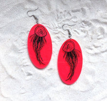 Load image into Gallery viewer, Earrings - Skullyfish - Blacklight Reactive Acrylic Variables with Black Paint