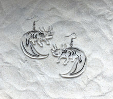 Load image into Gallery viewer, Earrings - Axolotl - Economy Acrylics with Black Paint