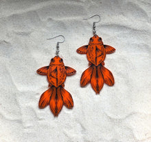 Load image into Gallery viewer, Earrings - Fancy Goldfish - Economy Acrylic Variables with Black Paint