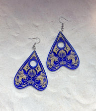 Load image into Gallery viewer, Earrings - Water Spirit Planchette - Economy Acrylic Variables with Gold Paint