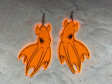 Load image into Gallery viewer, Earrings - Vampire Squid - Blacklight Reactive Acrylic Variables with Black Paint