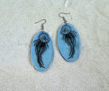 Load image into Gallery viewer, Earrings - Skullyfish - Blacklight Reactive Acrylic Variables with Black Paint
