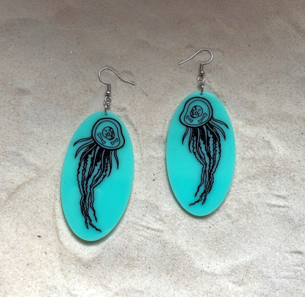 Earrings - Skullyfish - Economy Acrylic Variables with Black Paint