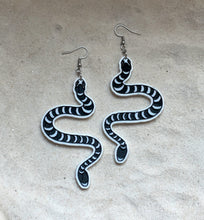 Load image into Gallery viewer, Earrings - Sea Krait - Economy Acrylic Variables with Black Paint
