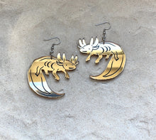 Load image into Gallery viewer, Earrings - Axolotl - Premium Acrylic Variables with Black Paint
