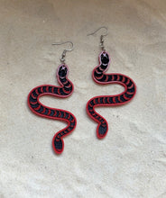 Load image into Gallery viewer, Earrings - Sea Krait - Economy Acrylic Variables with Black Paint
