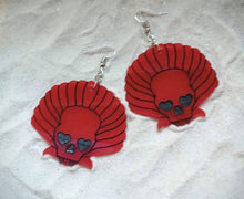 Load image into Gallery viewer, Earrings - Skullshell - Economy Acrylic Variables with Black Paint
