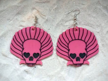 Load image into Gallery viewer, Earrings - Skullshell - Economy Acrylic Variables with Black Paint
