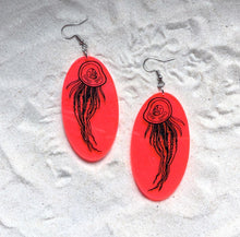 Load image into Gallery viewer, Earrings - Skullyfish - Blacklight Reactive Acrylic Variables with Black Paint
