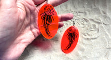 Load image into Gallery viewer, Earrings - Skullyfish - Blacklight Reactive Acrylic Variables with Black Paint
