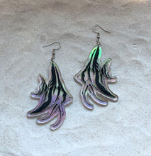 Load image into Gallery viewer, Earrings - Freshwater Angelfish - Premium Acrylic Variables with Black Paint
