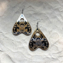 Load image into Gallery viewer, Earrings - Water Spirit Planchette - Premium Acrylic Variables with Black Paint
