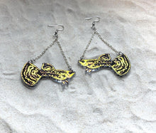 Load image into Gallery viewer, Earrings - Cobra Guppy - Premium Acrylic Variables with Black Paint
