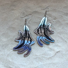 Load image into Gallery viewer, Earrings - Freshwater Angelfish - Premium Acrylic Variables with Black Paint
