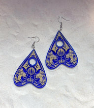 Load image into Gallery viewer, Earrings - Water Spirit Planchette - Economy Acrylic Variables with Gold Paint
