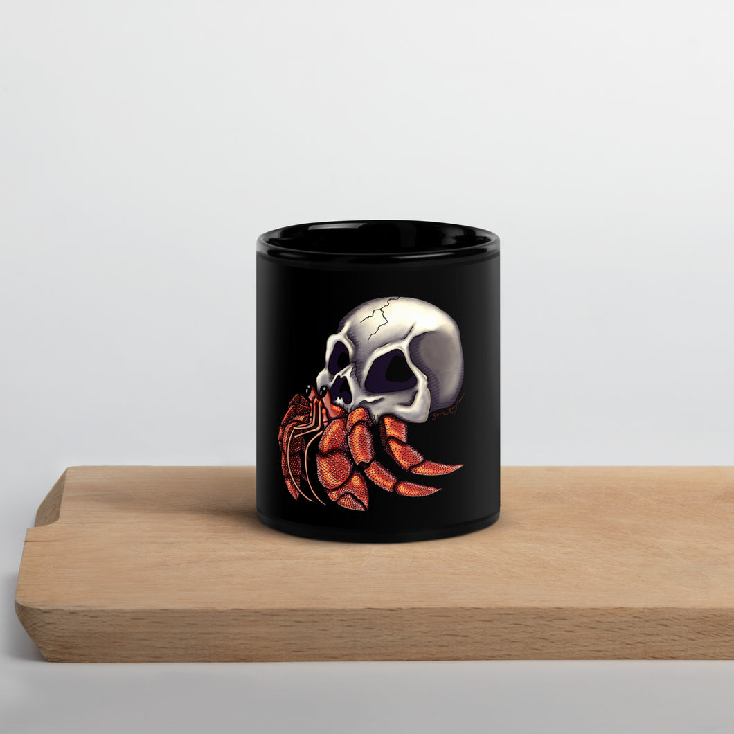 Black Glossy Mug - Skullmit Crab