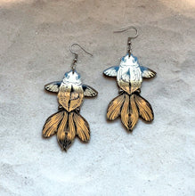 Load image into Gallery viewer, Earrings - Fancy Goldfish - Premium Acrylic Variables with Black Paint
