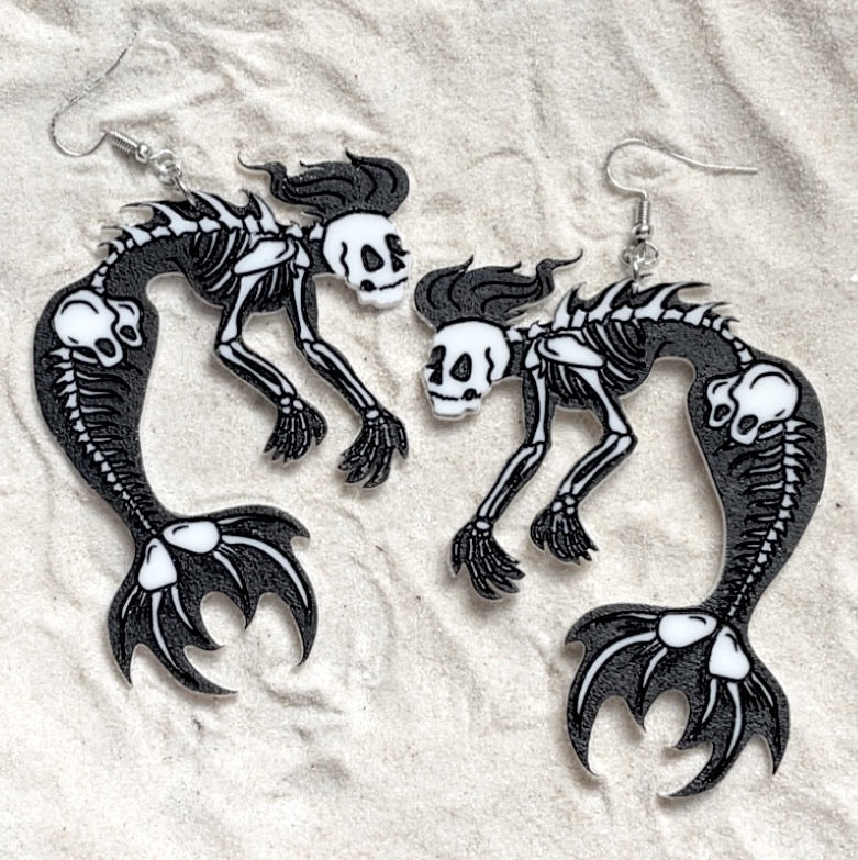 Earrings - Skelemer - Economy Acrylic Variables with Black Paint